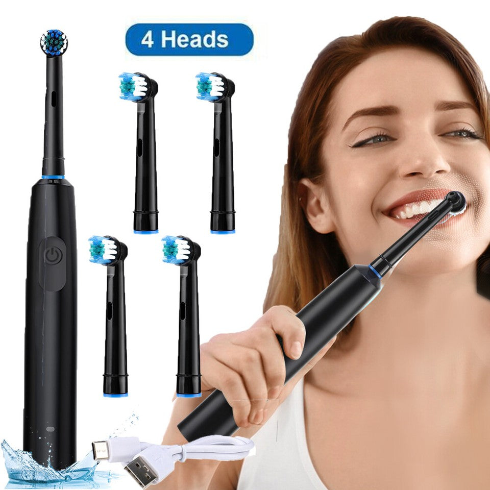 Electric Toothbrush Rotary Rechargeable Electric Toothbrush for Adults Rotating