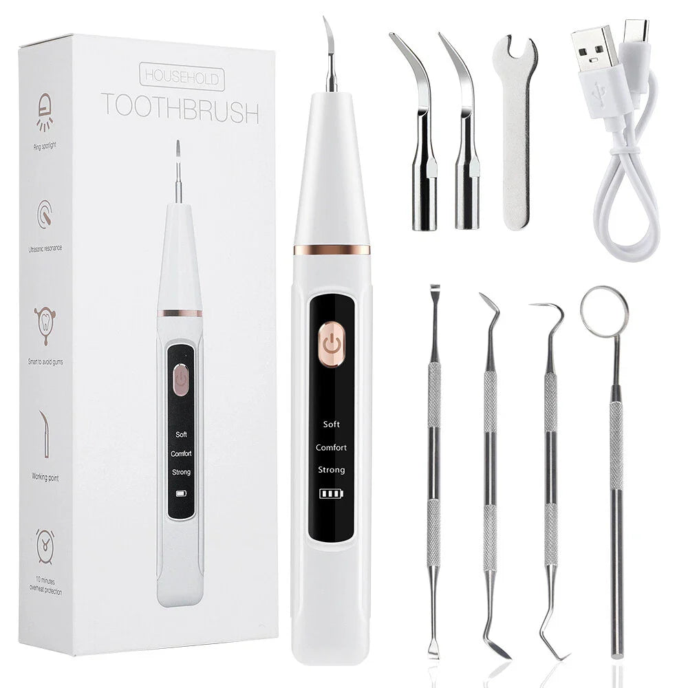 Electric Tooth Cleaner Tartar Plaque Remover Dental Scaler Tool Kit