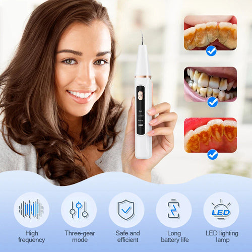 Electric Tooth Cleaner Tartar Plaque Remover Dental Scaler Tool Kit
